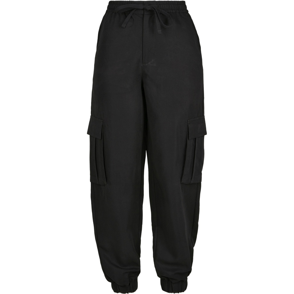 Urban Classics - Viscose Twill Pantalon cargo - Noir